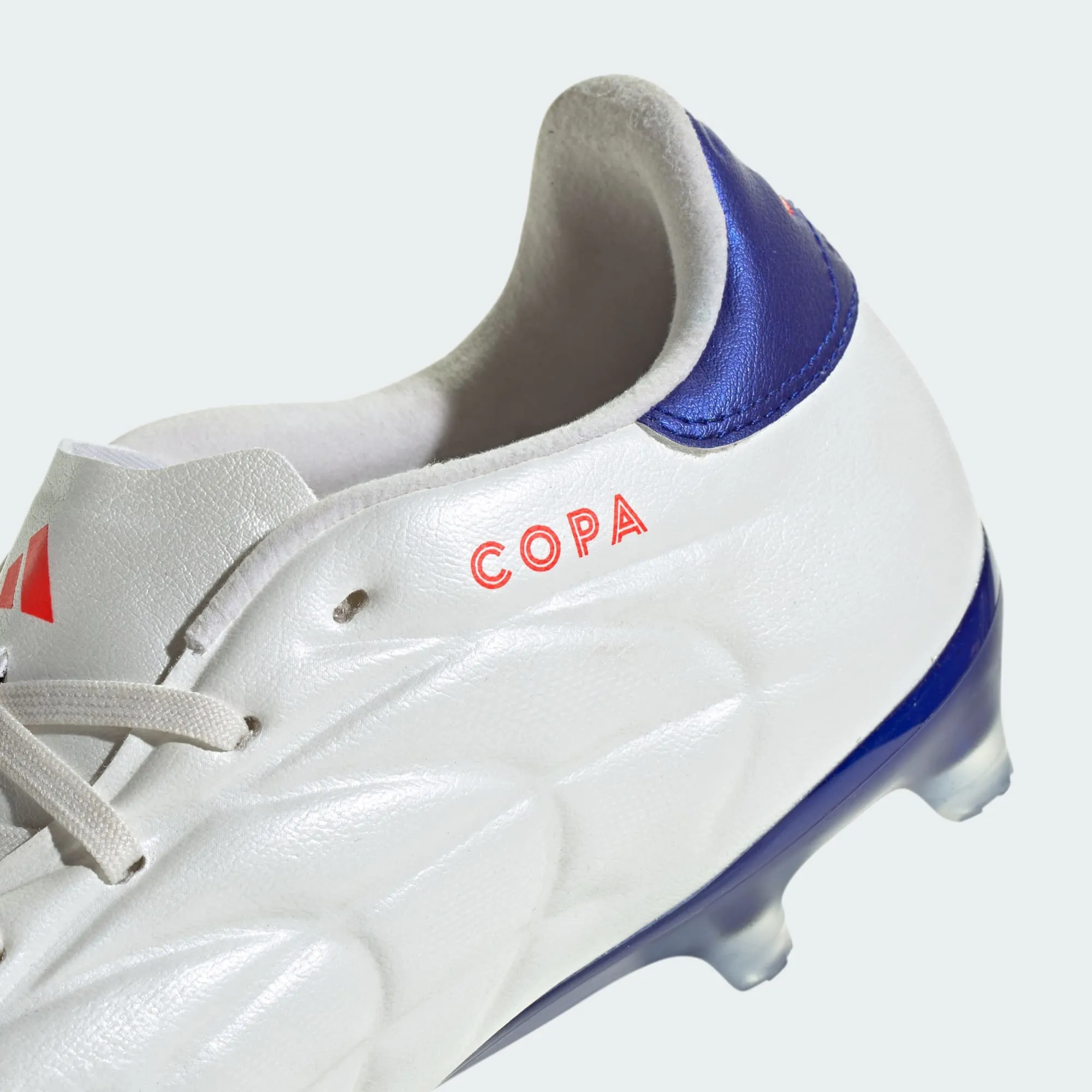 adidas Copa Pure 2 Pro Firm Ground Soccer Shoes | Cloud White-Lucid Blue-Solar Red | Men's