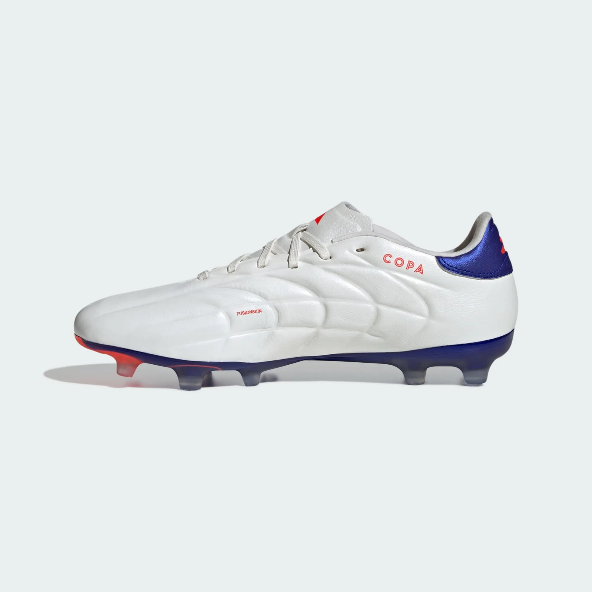 adidas Copa Pure 2 Pro Firm Ground Soccer Shoes | Cloud White-Lucid Blue-Solar Red | Men's