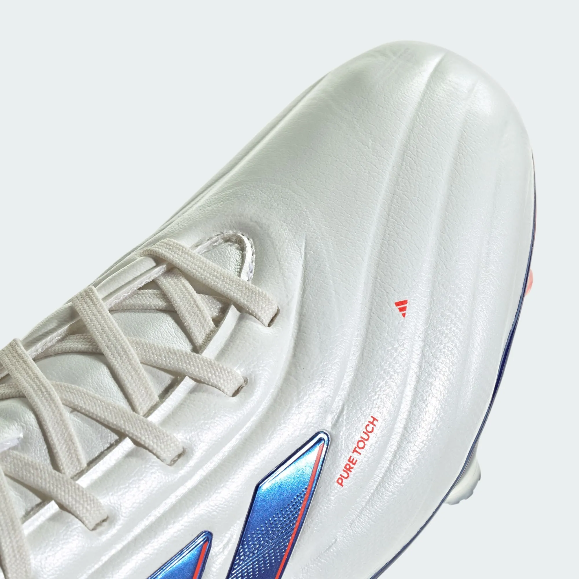 adidas Copa Pure 2 Pro Firm Ground Soccer Shoes | Cloud White-Lucid Blue-Solar Red | Men's