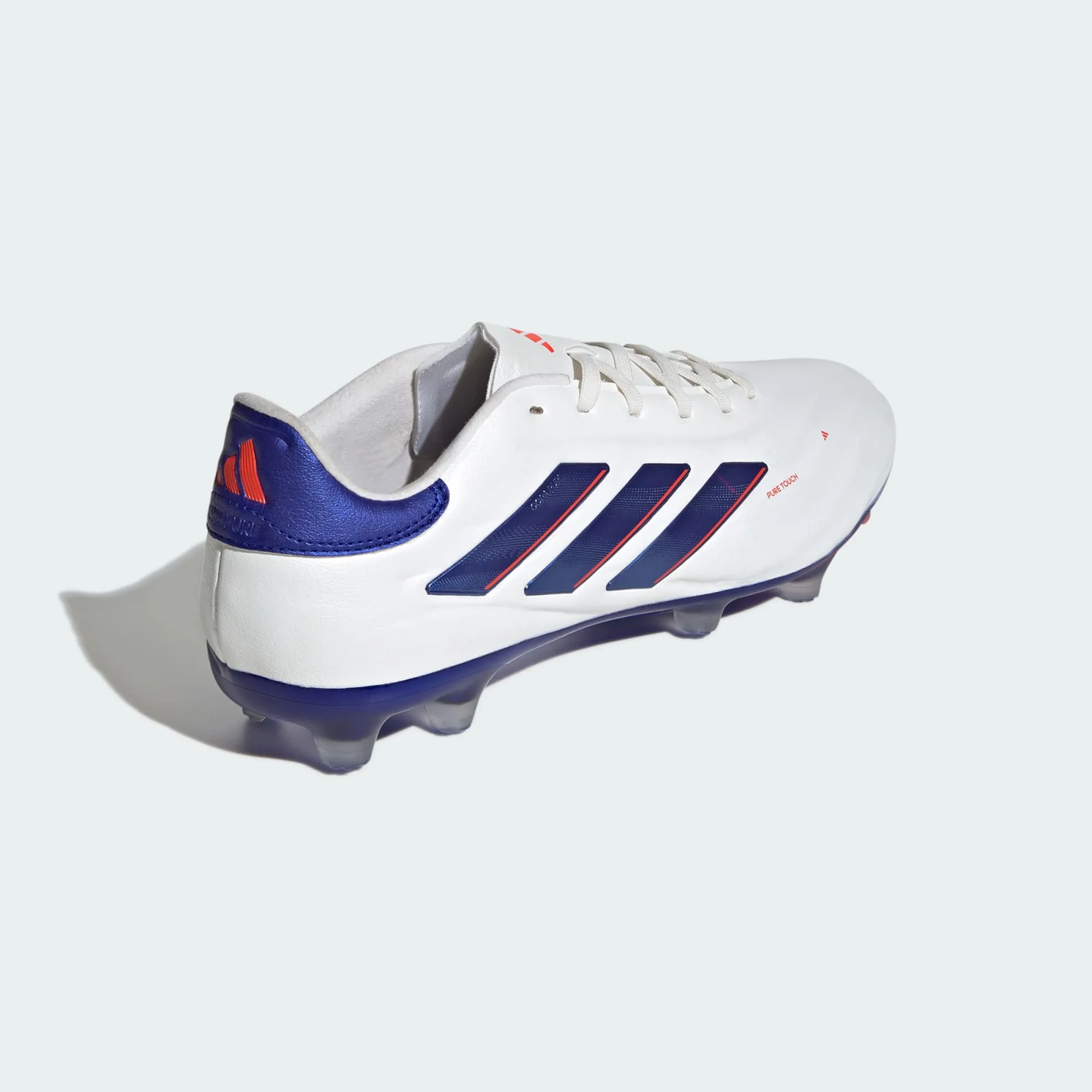 adidas Copa Pure 2 Pro Firm Ground Soccer Shoes | Cloud White-Lucid Blue-Solar Red | Men's