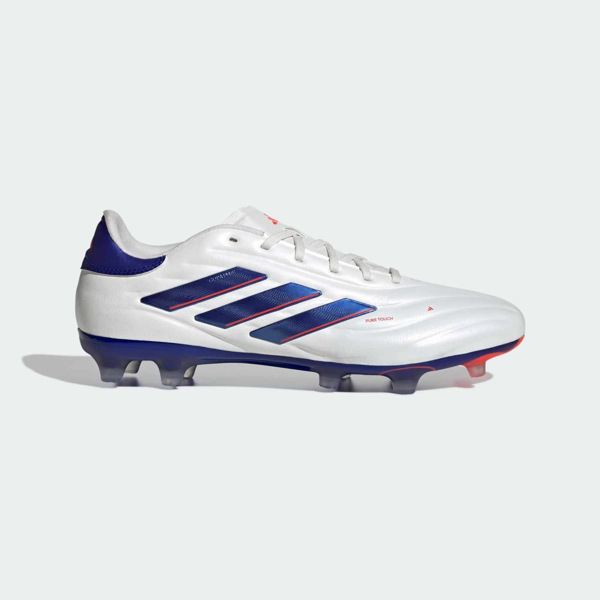 adidas Copa Pure 2 Pro Firm Ground Soccer Shoes | Cloud White-Lucid Blue-Solar Red | Men's