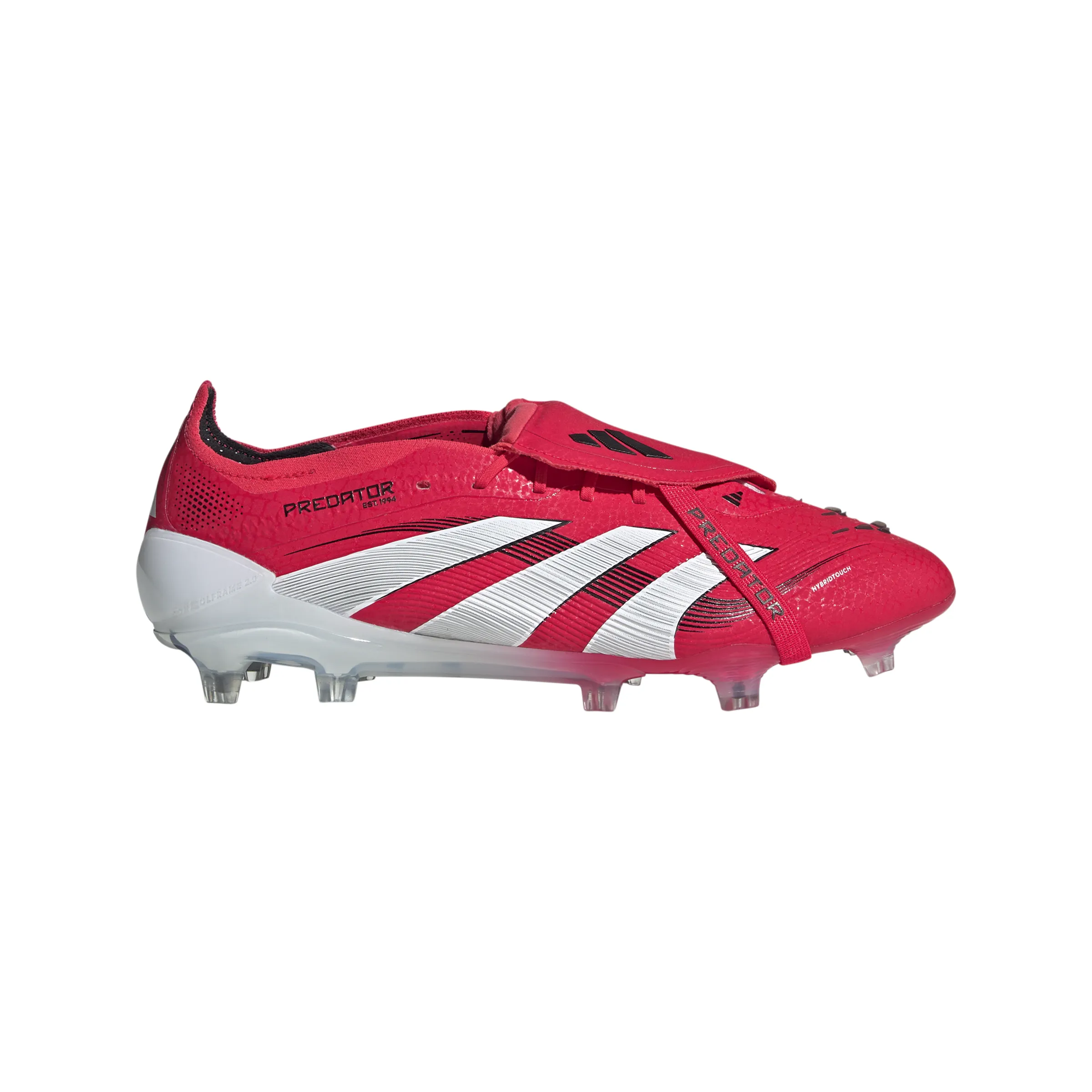adidas Predator Elite Fold Tounge FG Firm Ground Soccer Cleat - Lucid Red / Cloud White / Core Black