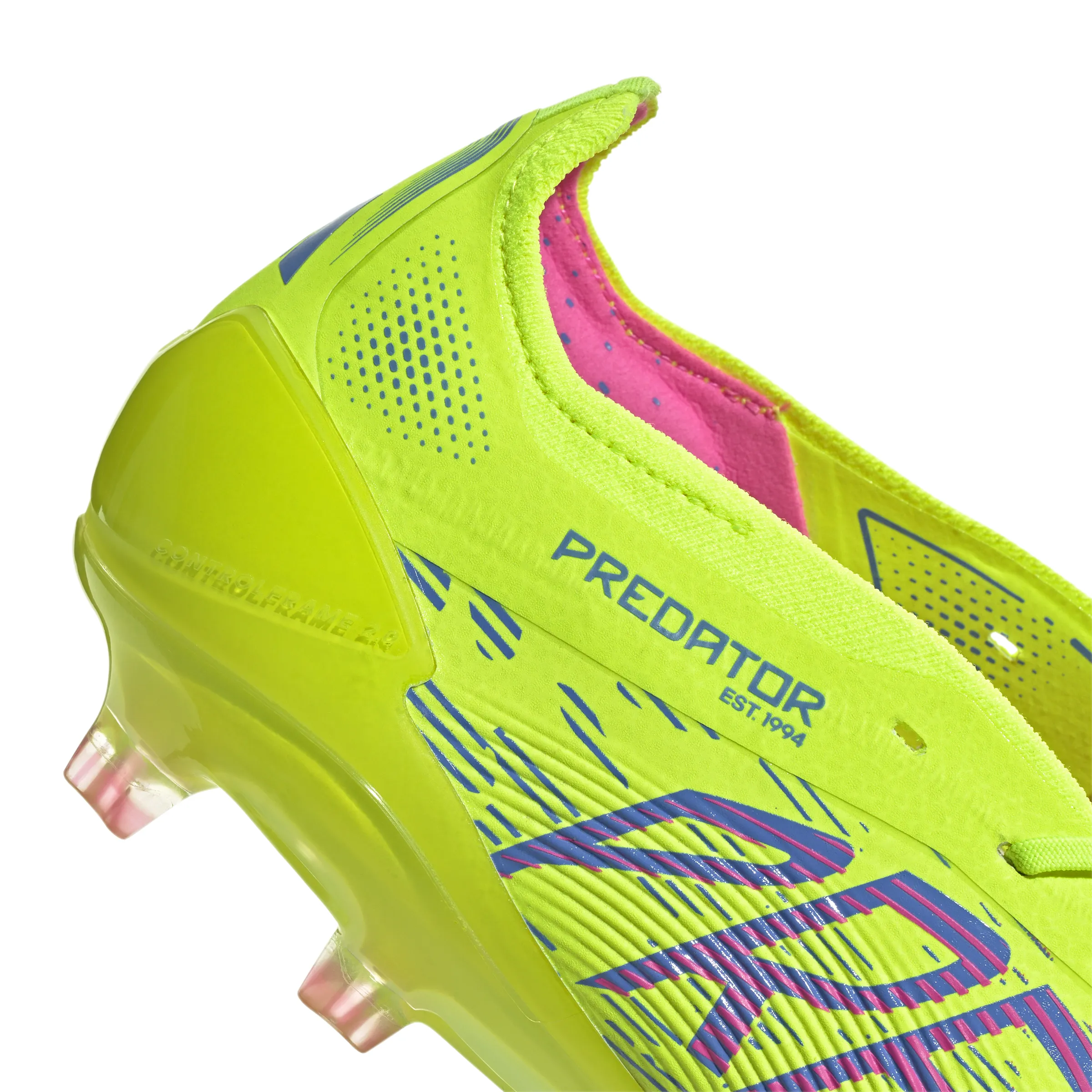 adidas Predator Elite FT FG Firm Ground Soccer Cleat - Lucid Lemon / Lucid Pink / Blue Fusion