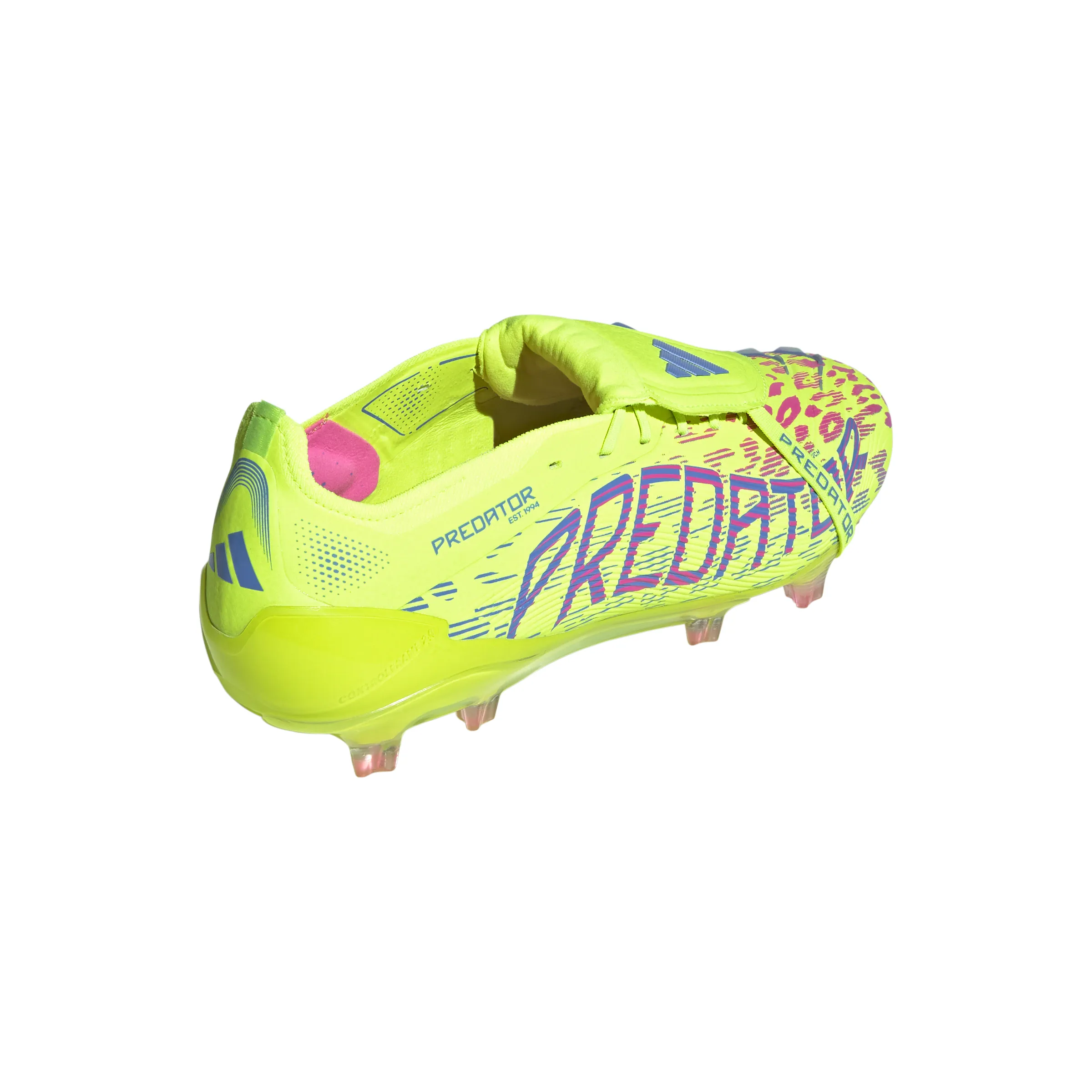 adidas Predator Elite FT FG Firm Ground Soccer Cleat - Lucid Lemon / Lucid Pink / Blue Fusion