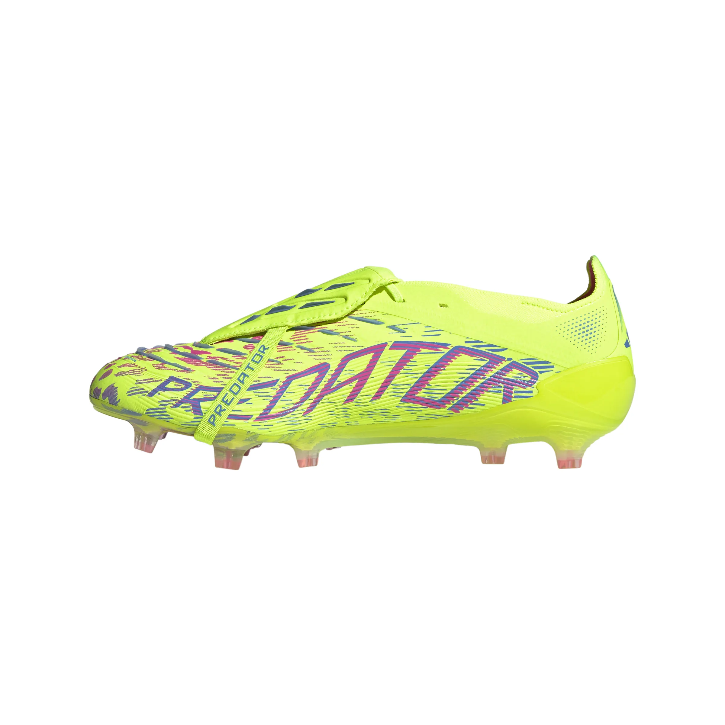 adidas Predator Elite FT FG Firm Ground Soccer Cleat - Lucid Lemon / Lucid Pink / Blue Fusion