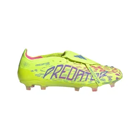 adidas Predator Elite FT FG Firm Ground Soccer Cleat - Lucid Lemon / Lucid Pink / Blue Fusion