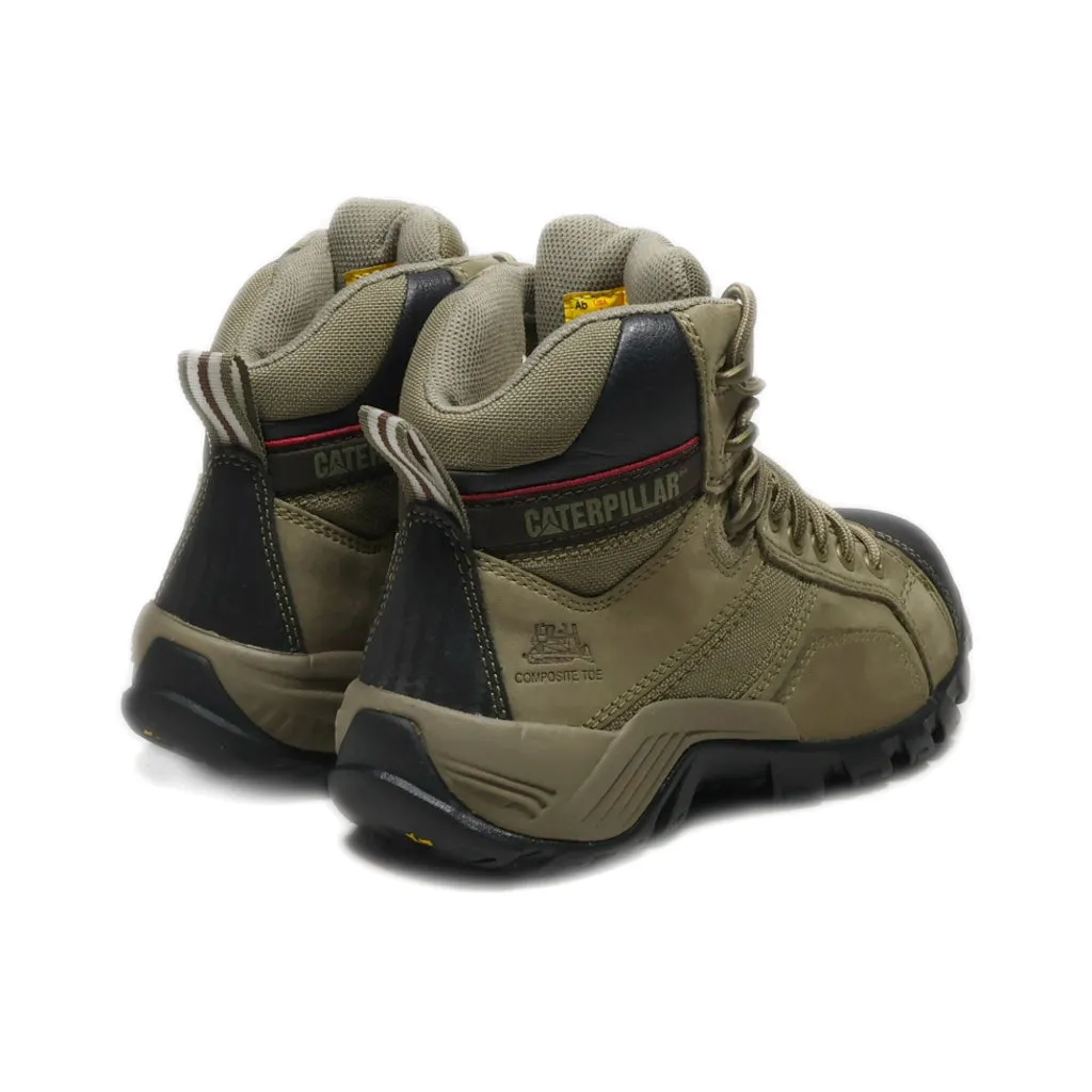 Caterpillar Composite Toe Hiking Boots Fabric Beige Colour For Women
