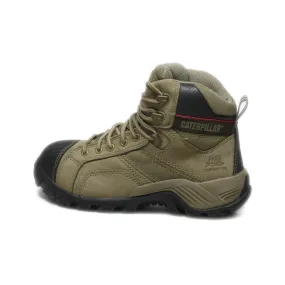 Caterpillar Composite Toe Hiking Boots Fabric Beige Colour For Women