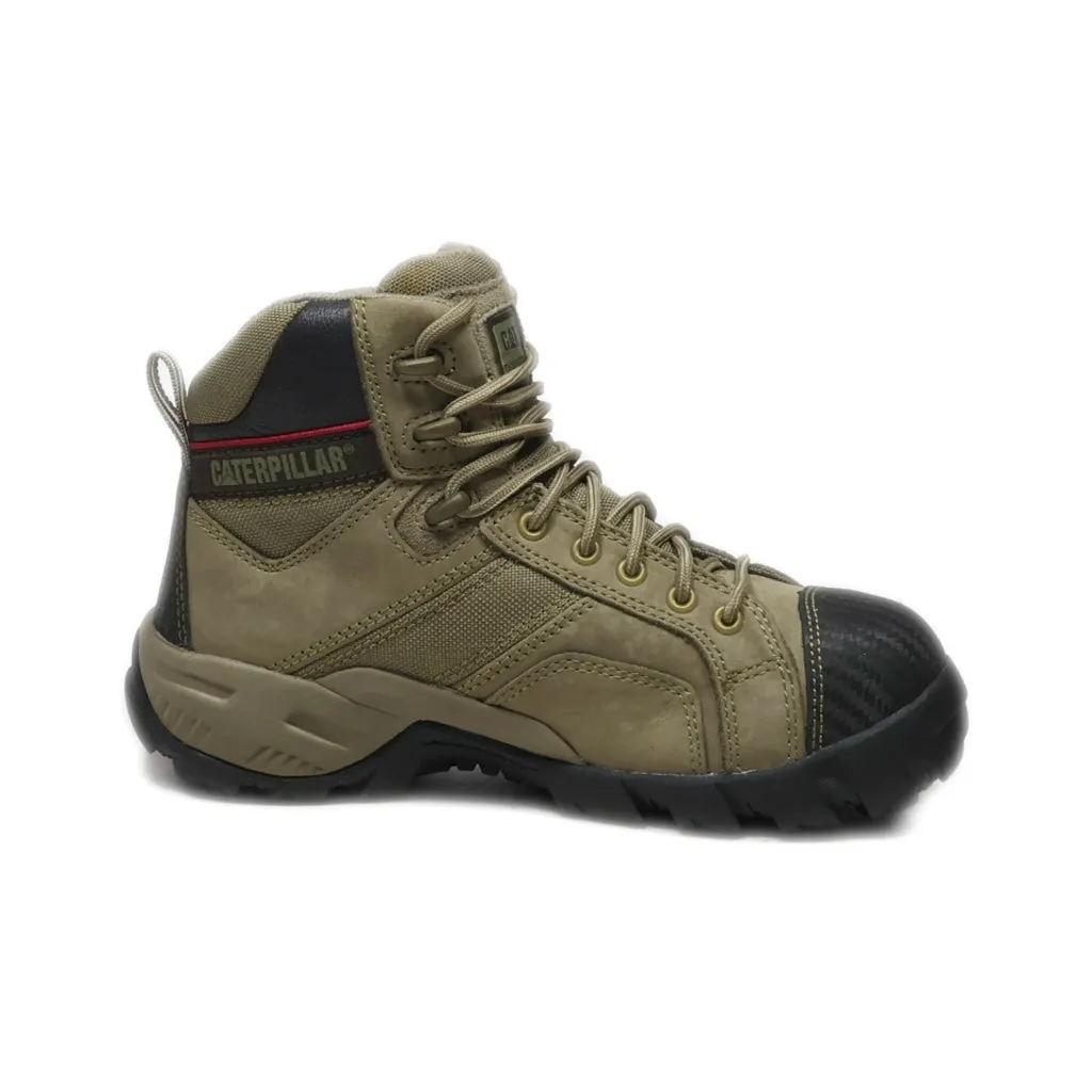 Caterpillar Composite Toe Hiking Boots Fabric Beige Colour For Women