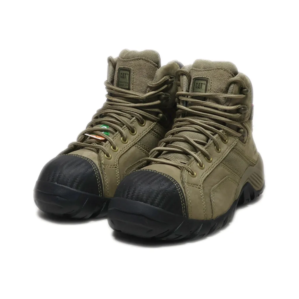 Caterpillar Composite Toe Hiking Boots Fabric Beige Colour For Women