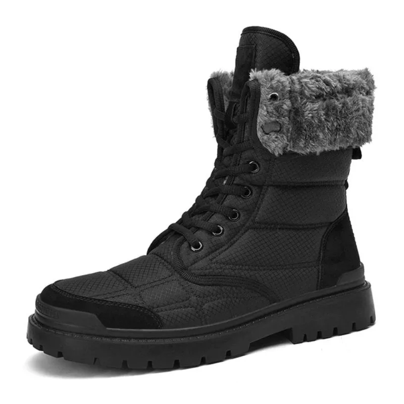 Cuzcare Hiking Winter Boots For Men 2-in-1 Waterproof Orthopedic Shoes