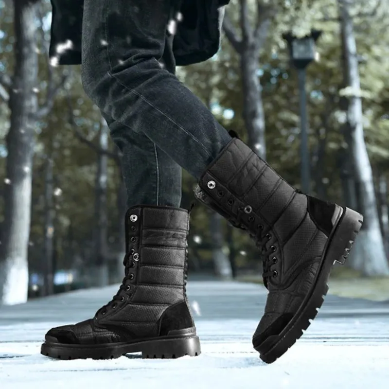 Cuzcare Hiking Winter Boots For Men 2-in-1 Waterproof Orthopedic Shoes