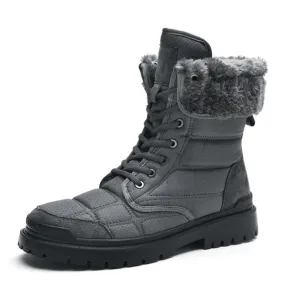 Cuzcare Hiking Winter Boots For Men 2-in-1 Waterproof Orthopedic Shoes