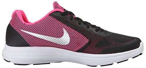 Girls Revolution 3 Running Shoe Gs Blackmetc Silverhyper Pinkwhite 6 M US Big Kid