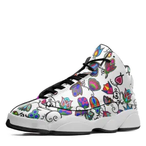 Indigenous Paisley - White Isstsokini Athletic Shoes
