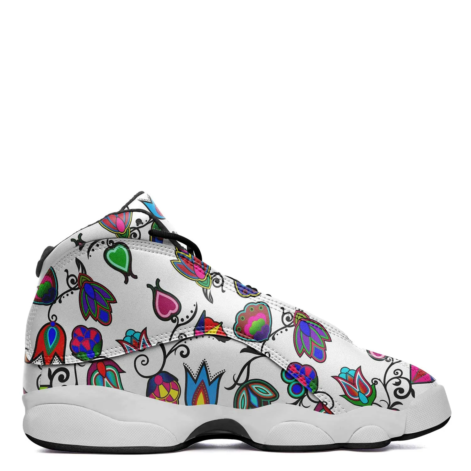 Indigenous Paisley - White Isstsokini Athletic Shoes