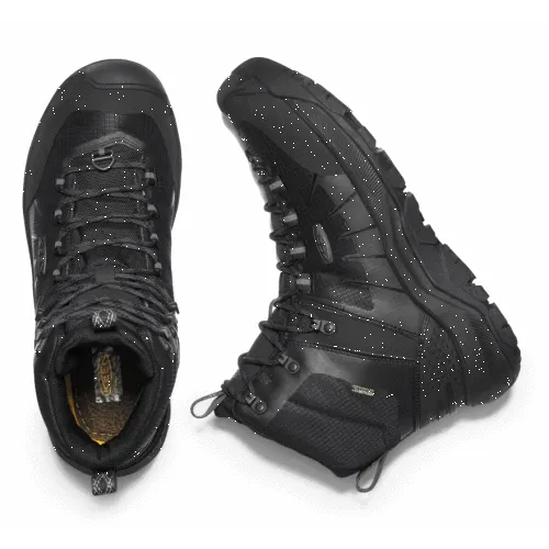 Keen Men's Revel IV Explorer Mid Polar Waterproof Hiking Boots- Black/ Magnet