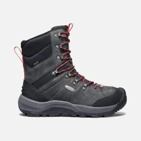 Keen Men's Revel IV High Polar Waterproof Hiking Boots- Magnet/ Red Carpet