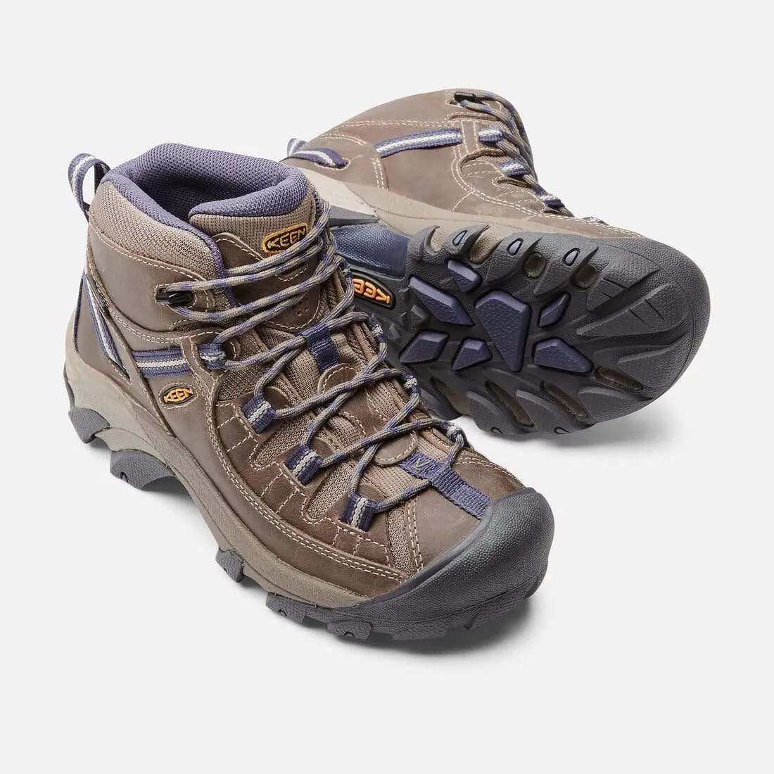 Keen Women's Targhee II Mid Waterproof Hiking Boots- Goat/ Crown Blue