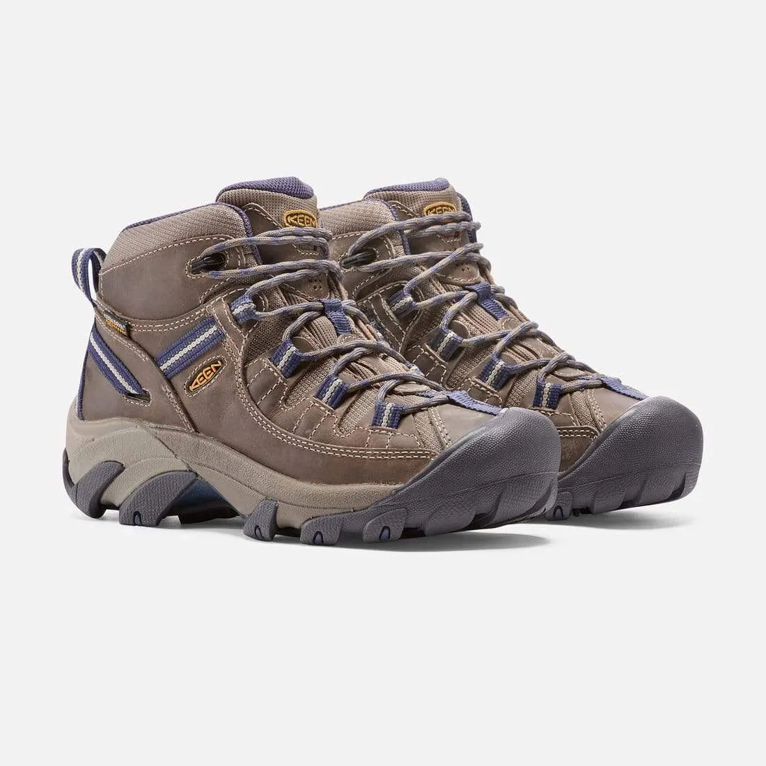 Keen Women's Targhee II Mid Waterproof Hiking Boots- Goat/ Crown Blue