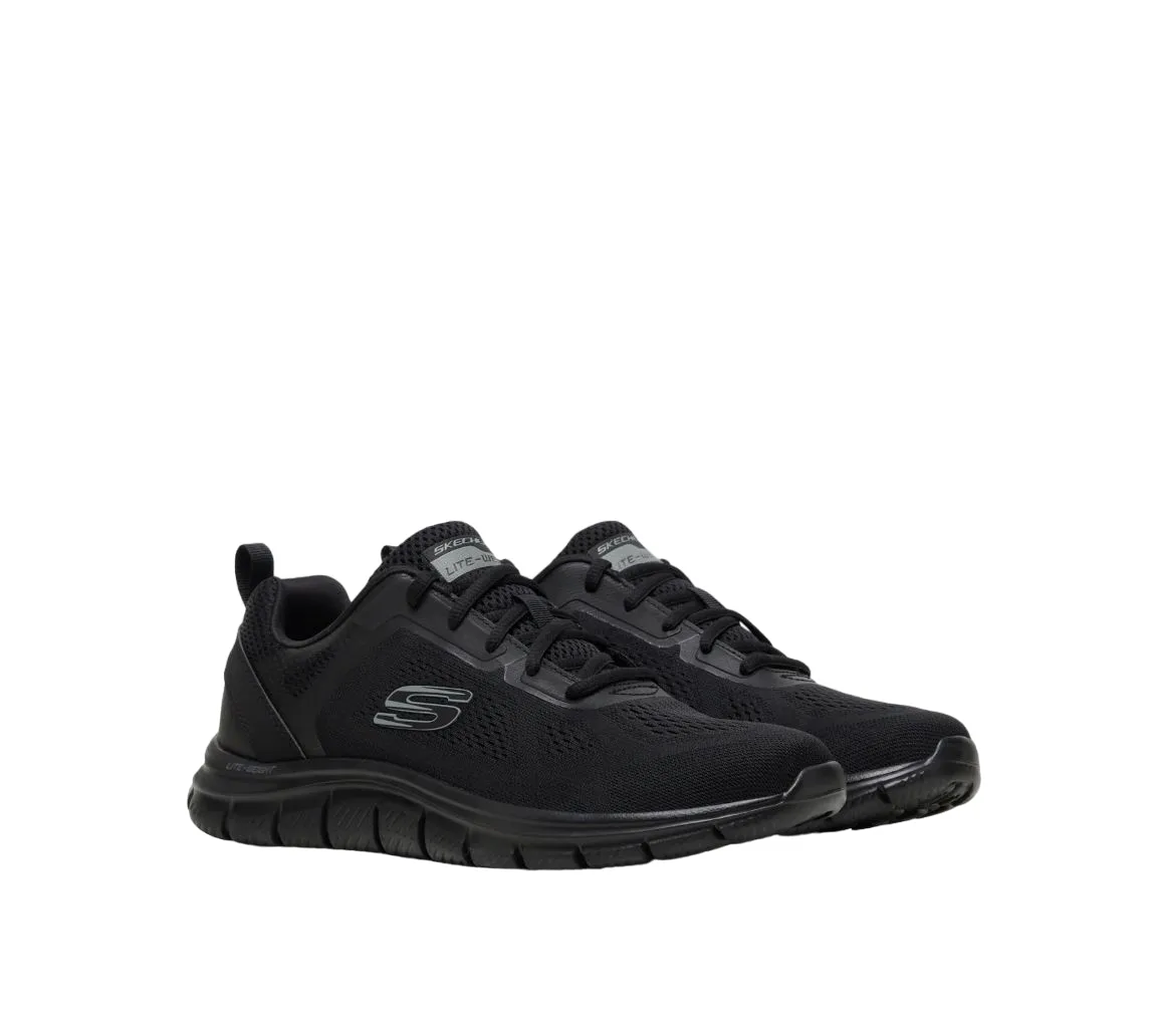 Mens Skechers Track Broader Shoes Black