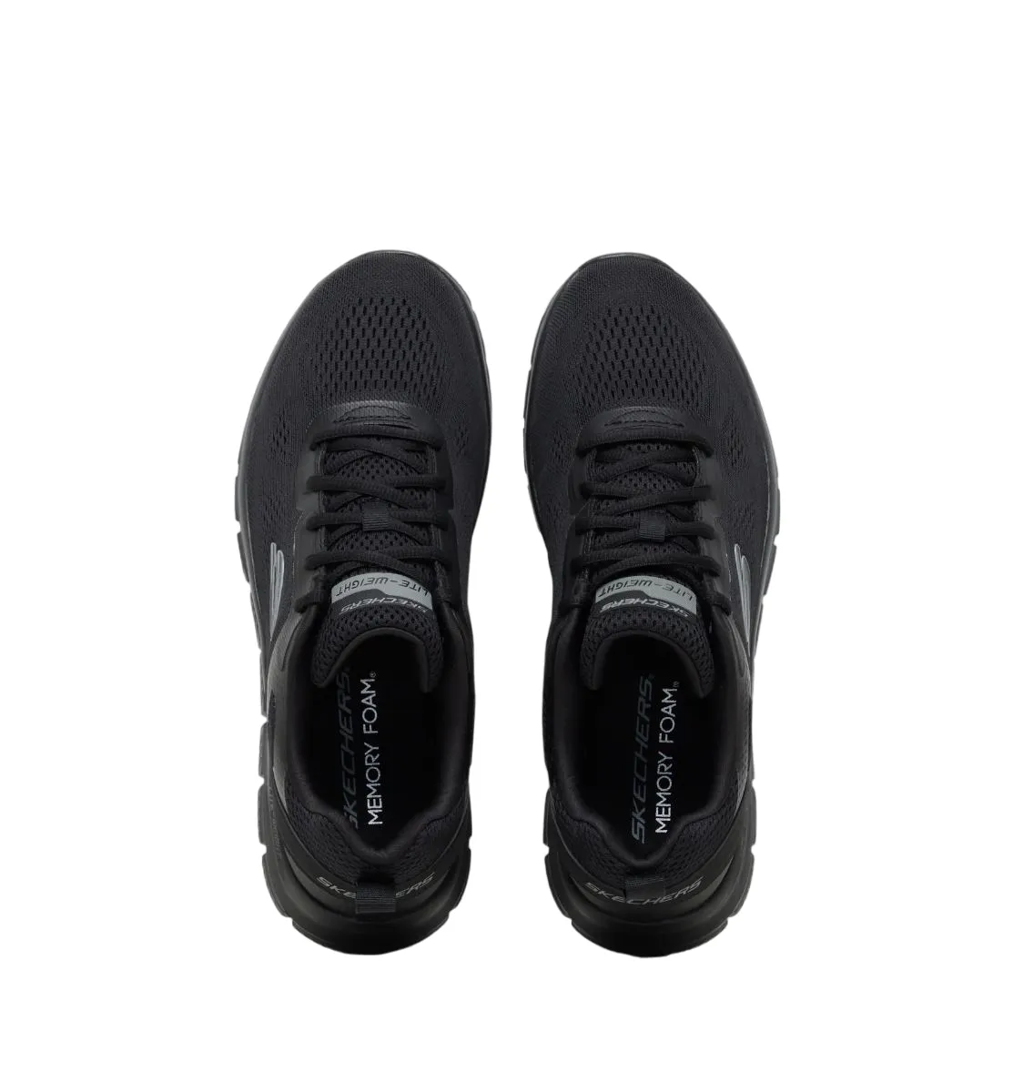 Mens Skechers Track Broader Shoes Black
