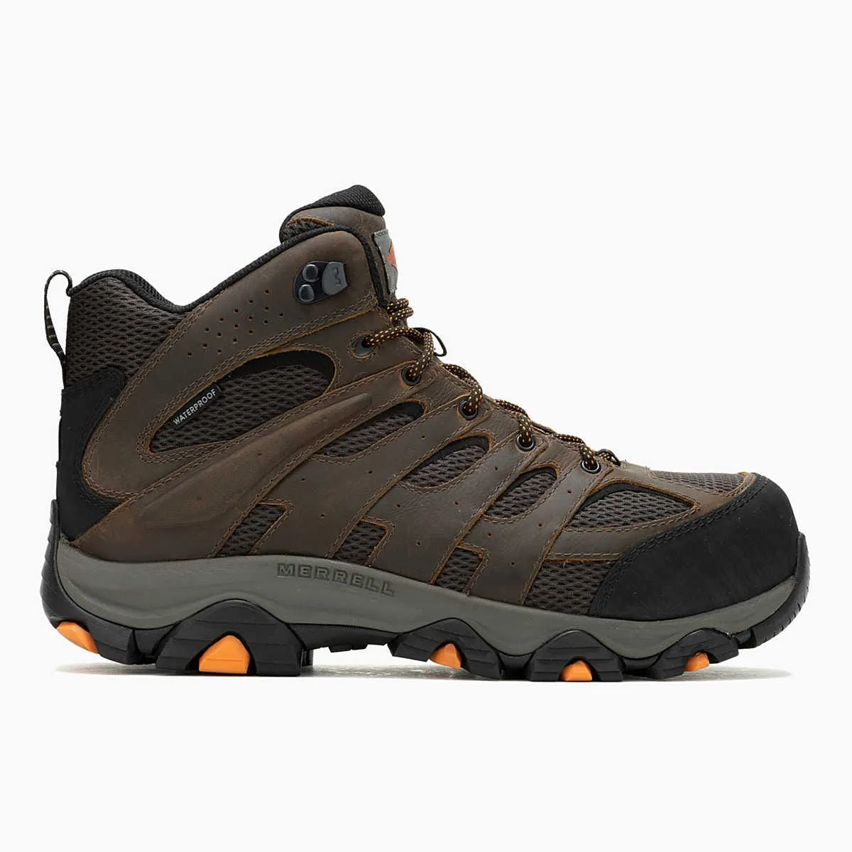 Merrell Men's Moab Vertex 2 Mid Waterproof CSA Work Boots- Earth