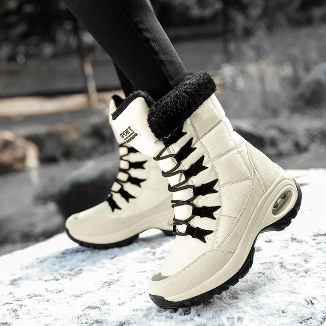 OCW Orthopedic Women Winter Boots Warm Lace-up Comfortable Waterproof Non-slip Hiking Snow Boots