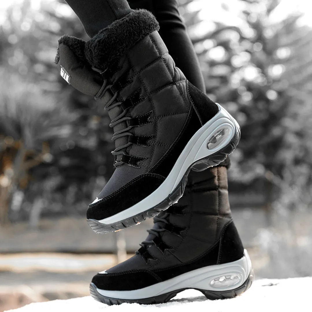 OCW Orthopedic Women Winter Boots Warm Lace-up Comfortable Waterproof Non-slip Hiking Snow Boots