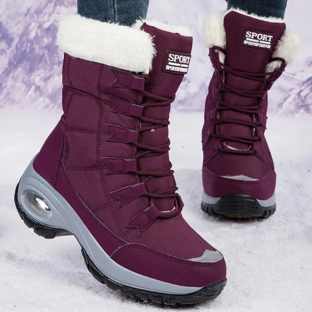 OCW Orthopedic Women Winter Boots Warm Lace-up Comfortable Waterproof Non-slip Hiking Snow Boots
