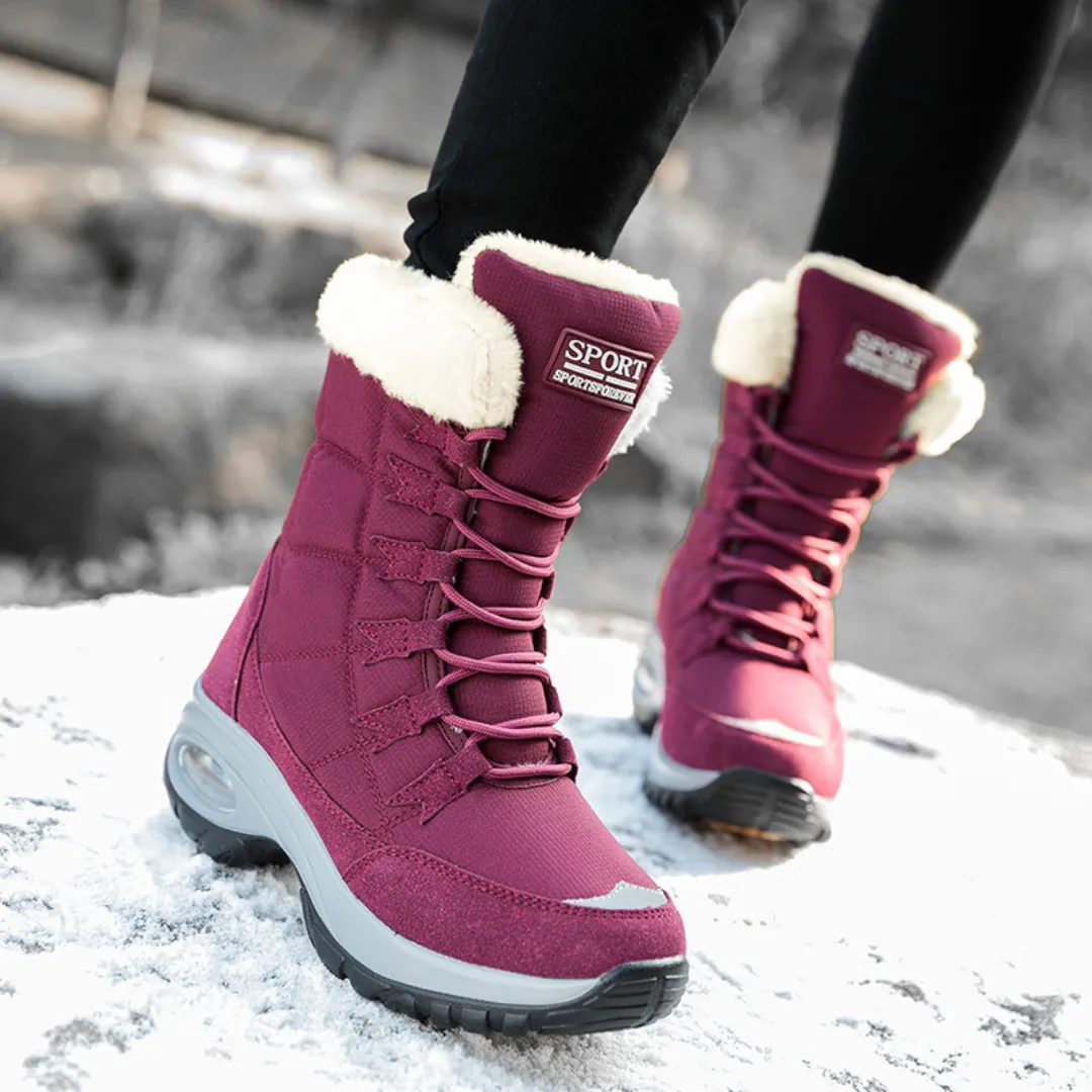 OCW Orthopedic Women Winter Boots Warm Lace-up Comfortable Waterproof Non-slip Hiking Snow Boots