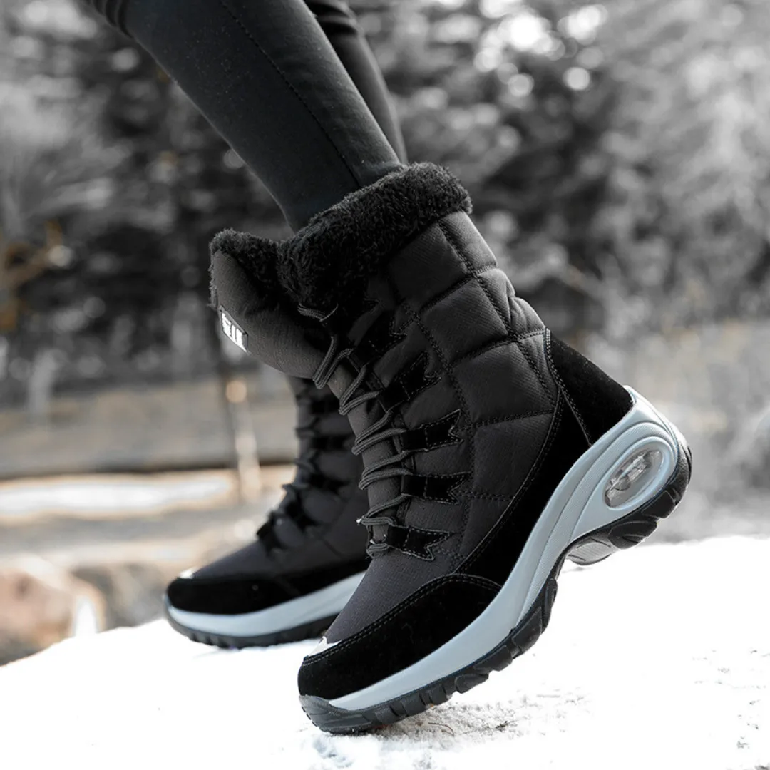 OCW Orthopedic Women Winter Boots Warm Lace-up Comfortable Waterproof Non-slip Hiking Snow Boots
