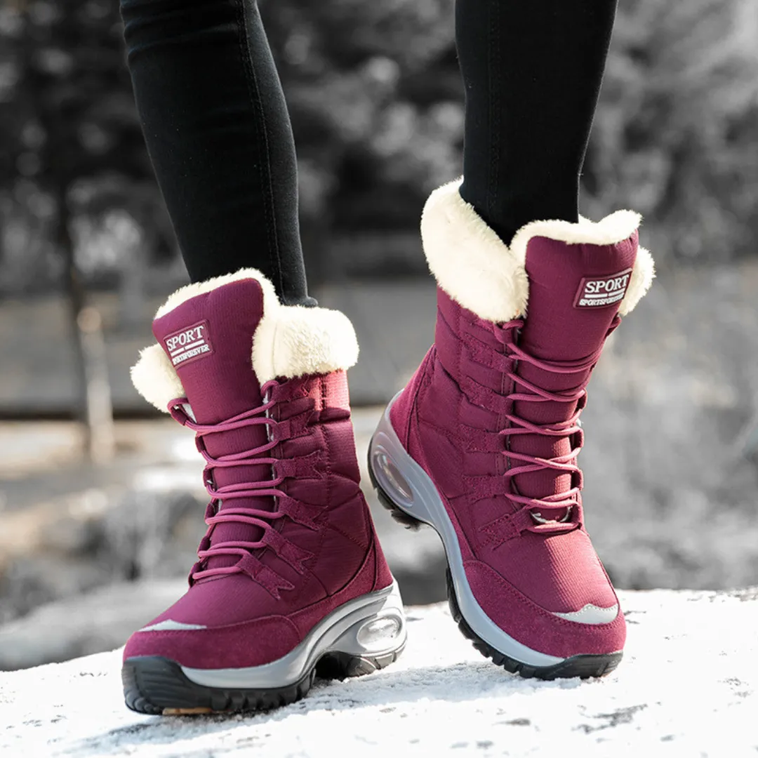 OCW Orthopedic Women Winter Boots Warm Lace-up Comfortable Waterproof Non-slip Hiking Snow Boots