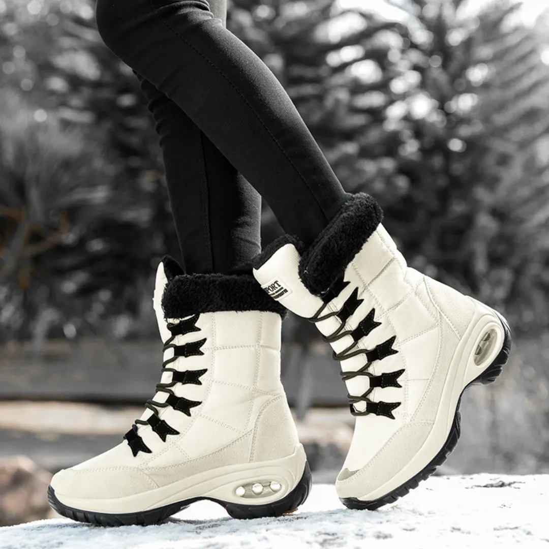 OCW Orthopedic Women Winter Boots Warm Lace-up Comfortable Waterproof Non-slip Hiking Snow Boots
