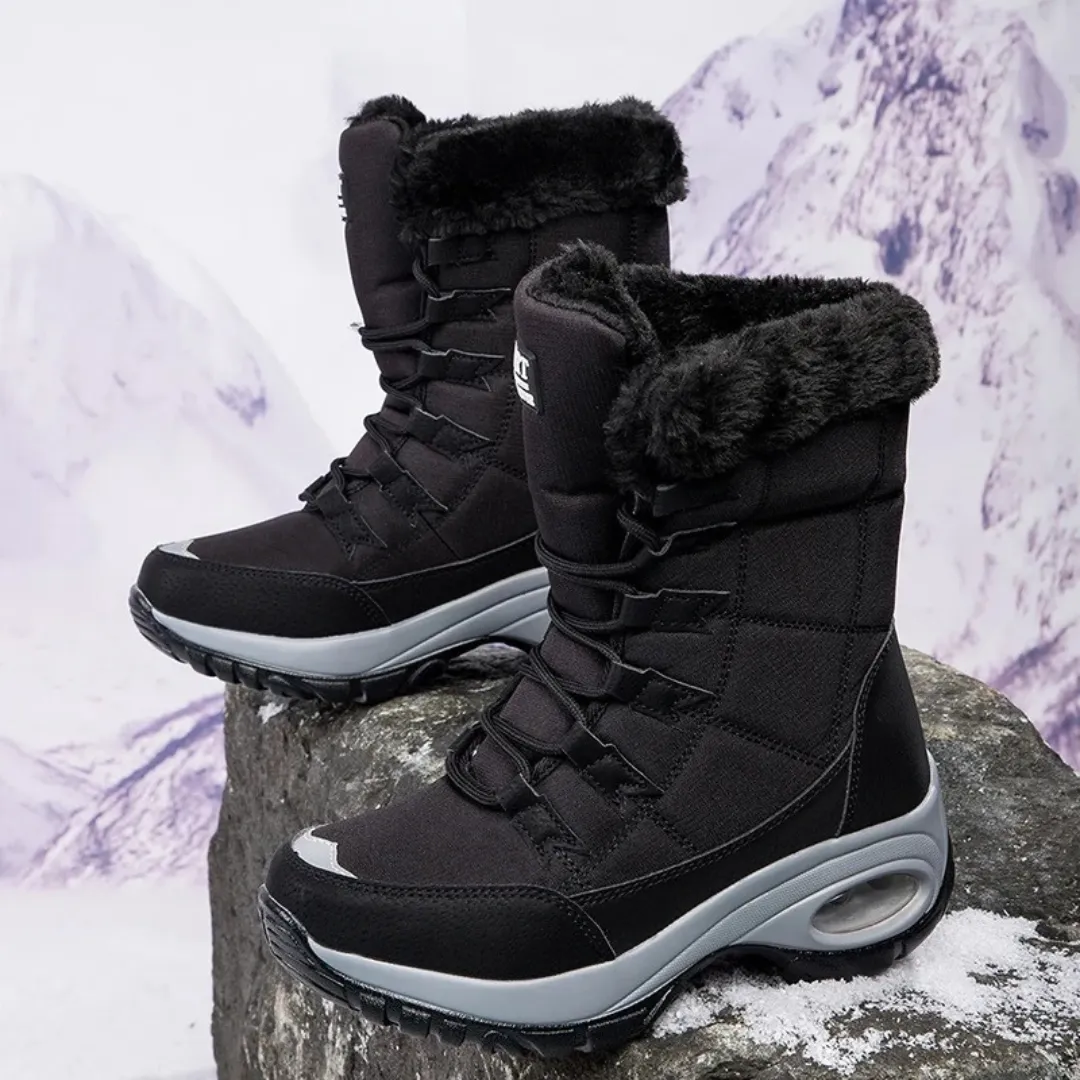 OCW Orthopedic Women Winter Boots Warm Lace-up Comfortable Waterproof Non-slip Hiking Snow Boots