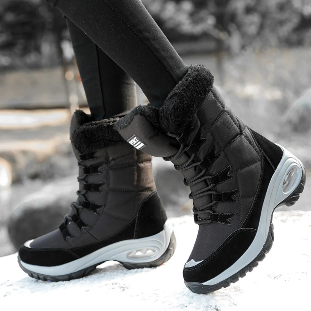 OCW Orthopedic Women Winter Boots Warm Lace-up Comfortable Waterproof Non-slip Hiking Snow Boots
