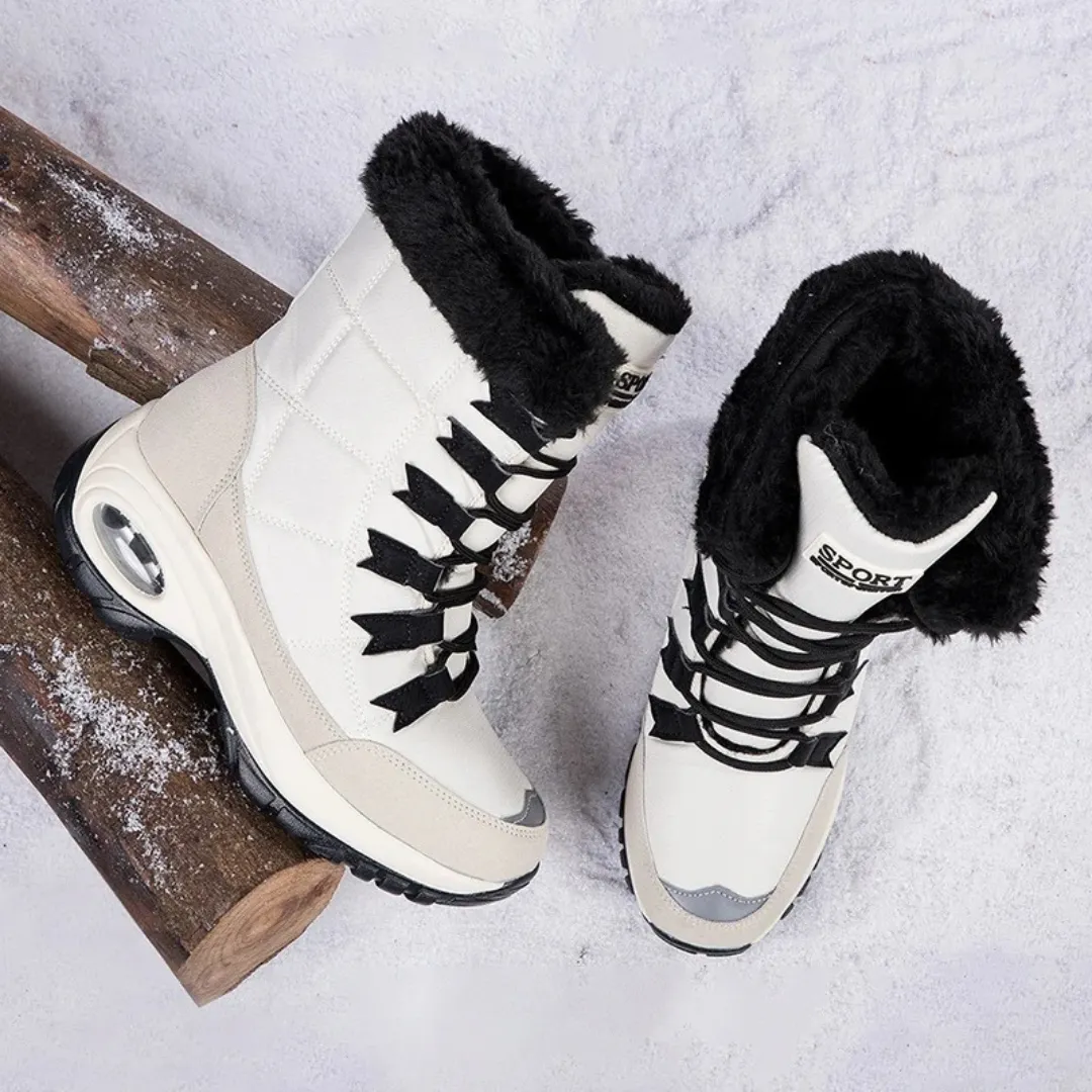 OCW Orthopedic Women Winter Boots Warm Lace-up Comfortable Waterproof Non-slip Hiking Snow Boots