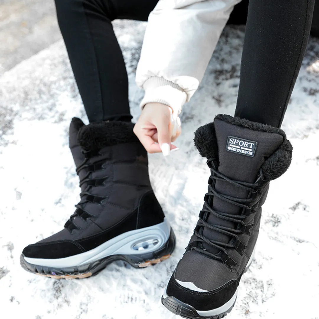 OCW Orthopedic Women Winter Boots Warm Lace-up Comfortable Waterproof Non-slip Hiking Snow Boots