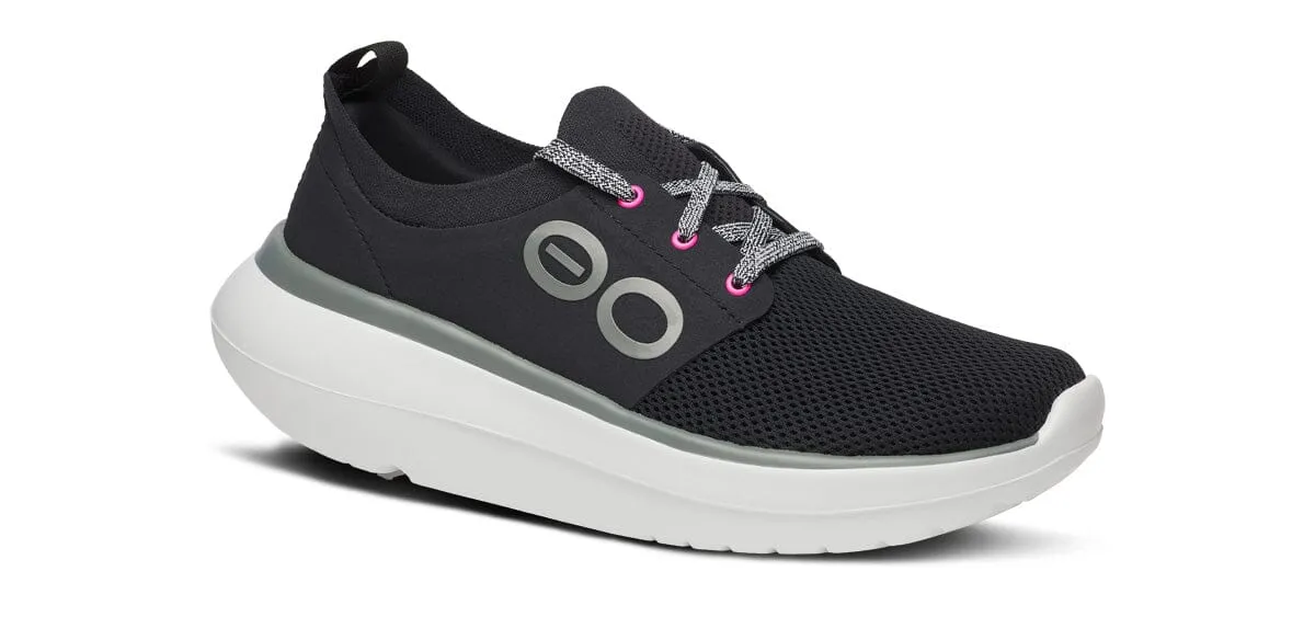 OOFOS Women's OOmy Stride - White Black