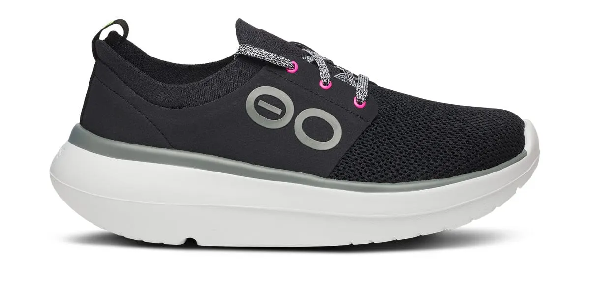 OOFOS Women's OOmy Stride - White Black