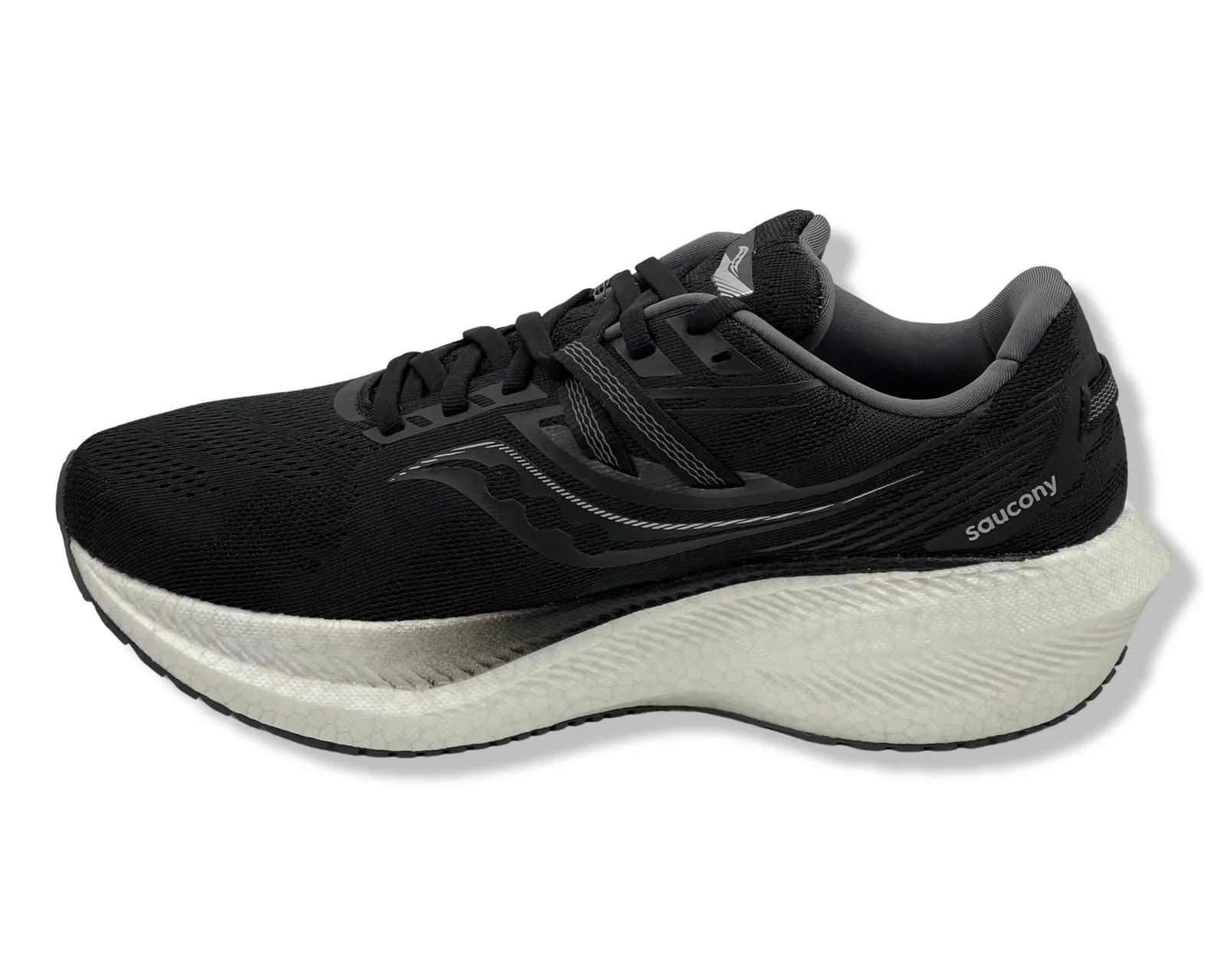Saucony Triumph 20 Wide Running Shoes In Black\White for Women's